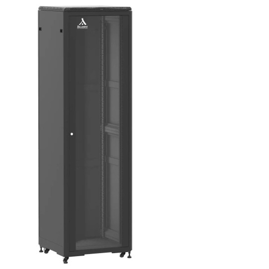 En Kit - Baie de brassage 42U 600x600x2074mm (LxPxH) 500kg, Porte avant en verre/Porte arrière panneau plein main product photo