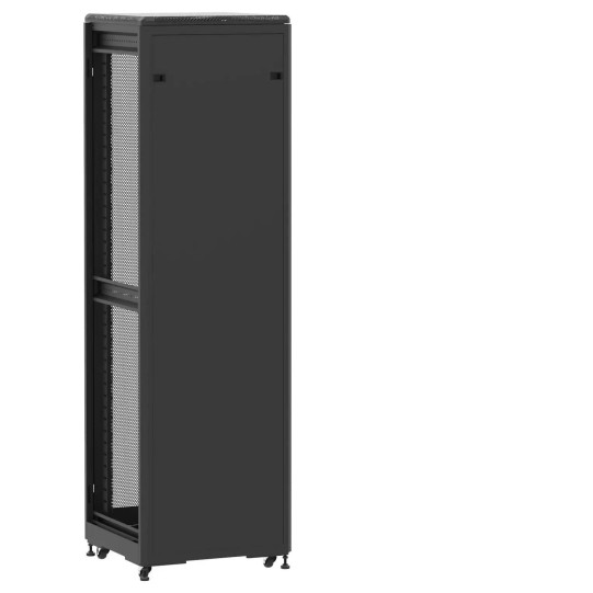 Baie de brassage 42U 600x600x2074mm (LxPxH) 500kg, Porte avant panneau plein / Porte arrière nid d'abeille, Sans panneaux latéraux main product photo