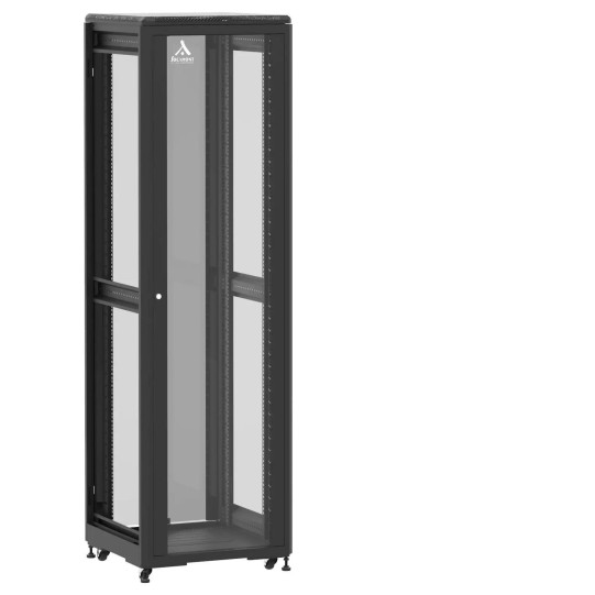 Baie de brassage 42U 600x600x2074mm (LxPxH) 500kg, Porte avant et arrière en verre double, Sans panneaux latéraux main product photo