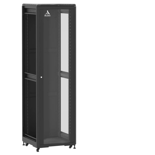 Baie de brassage 42U 600x600x2074mm (LxPxH) 500kg, Porte avant en verre / Porte arrière panneau plein, Sans panneaux latéraux main product photo