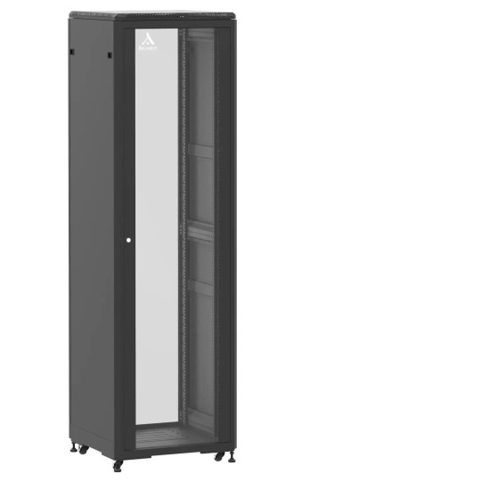 Baie de brassage 42U 600x600x2074mm (LxPxH) 500kg, Porte avant en verre / Sans porte arrière main product photo