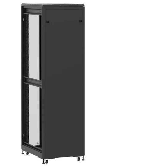 En kit - Baie de brassage 42U 600x800x2074mm (LxPxH) 500kg, Porte avant panneau plein / Porte arrière en verre double, Sans panneaux latéraux main product photo