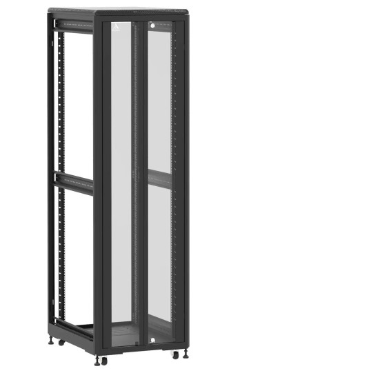 Baie de brassage 42U 600x800x2074mm (LxPxH) 500kg, Porte avant en verre double / Sans porte arrière, Sans panneaux latéraux main product photo