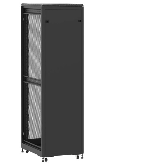 Baie de brassage 42U 600x800x2074mm (LxPxH) 500kg, Porte avant panneau plein / Porte arrière nid d'abeille, Sans panneaux latéraux main product photo