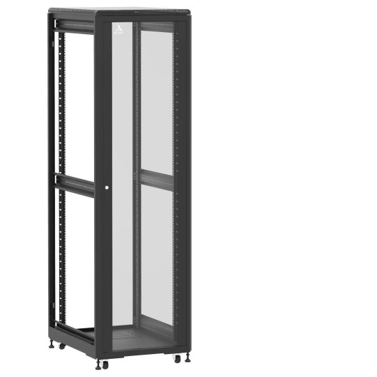 Baie de brassage 42U 600x800x2074mm (LxPxH) 500kg, Porte avant en verre / Sans porte arrière, Sans panneaux latéraux main product photo