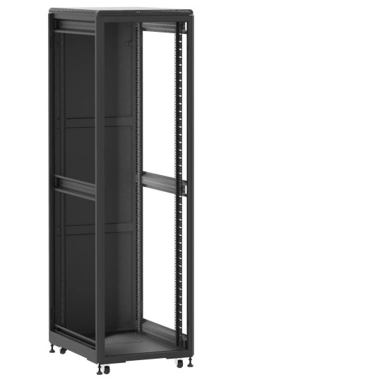 Baie de brassage 42U 600x800x2074mm (LxPxH) 500kg, Sans porte avant / Porte arrière panneau plein, Sans panneaux latéraux main product photo