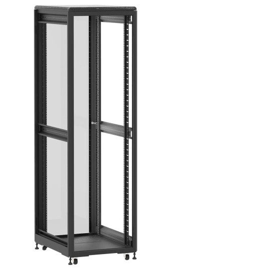 Baie de brassage 42U 600x800x2074mm (LxPxH) 500kg, Sans porte avant / Porte arrière en verre, Sans panneaux latéraux main product photo