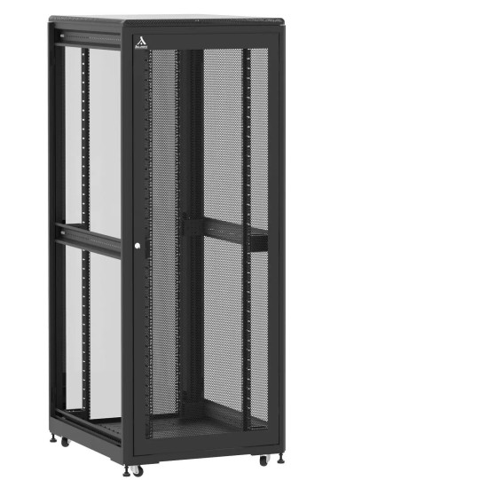 En kit - Baie de brassage 42U 800x1000x2074mm (LxPxH) 500kg, Porte avant nid d'abeille / Porte arrière en verre, Sans panneaux latéraux main product photo