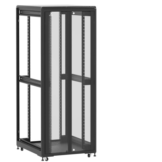 Baie de brassage 42U 800x1000x2074mm (LxPxH) 500kg, Porte avant en verre double / Sans porte arrière, Sans panneaux latéraux main product photo