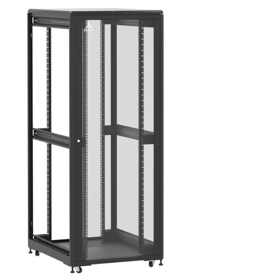 Baie de brassage 42U 800x1000x2074mm (LxPxH) 500kg, Porte avant en verre / Sans porte arrière, Sans panneaux latéraux main product photo