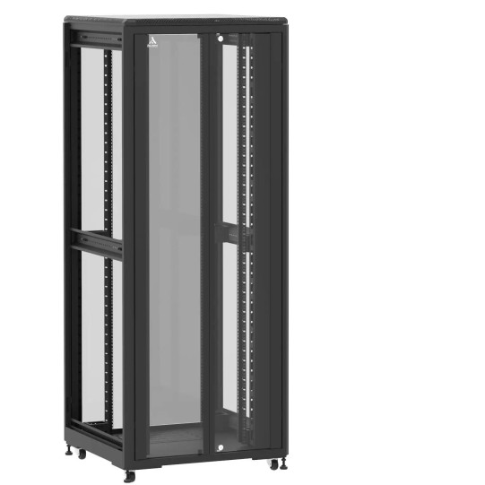 En kit - Baie de brassage 42U 800x800x2074mm (LxPxH) 500kg, Porte avant en verre double / Porte arrière en verre, Sans panneaux latéraux main product photo