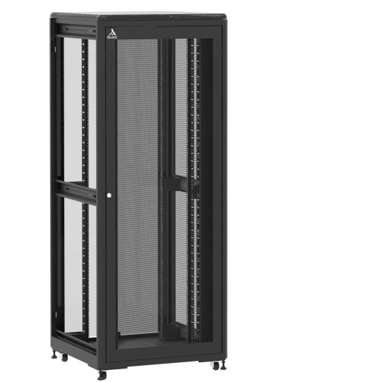 Baie de brassage 42U 800x800x2074mm (LxPxH) 500kg, Porte avant nid d'abeille / Porte arrière en verre double, Sans panneaux latéraux main product photo