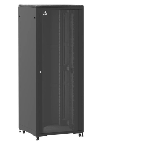 Baie de brassage 42U 800x800x2074mm (LxPxH) 500kg, Porte avant en verre/Porte arrière panneau plein main product photo