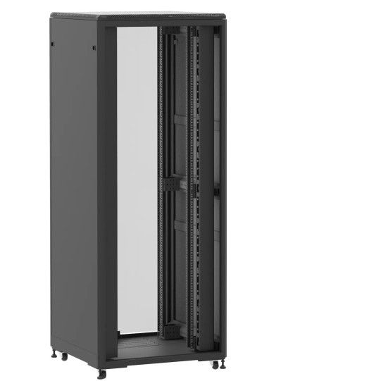 Baie de brassage 42U 800x800x2074mm (LxPxH) 500kg, Sans porte avant / Porte arrière en verre double main product photo