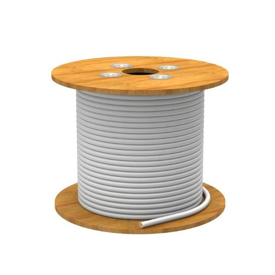 Câble réseau Cat6 FUTP LSZH 1X4P 100 OHMS AWG23 touret de 100M gaine blanche main product photo