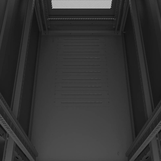 Baie serveur 42U 600x1200x2060mm (LxPxH) 800kg, Porte avant double pleine / Sans porte arrière