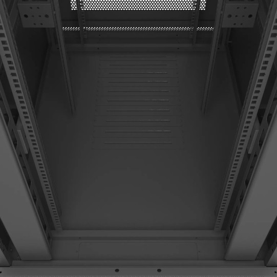 Baie serveur 42U 800x1200x2060mm (LxPxH) 800kg, Porte avant nid d'abeille / Porte arrière double nid d'abeille, Sans panneaux latéraux