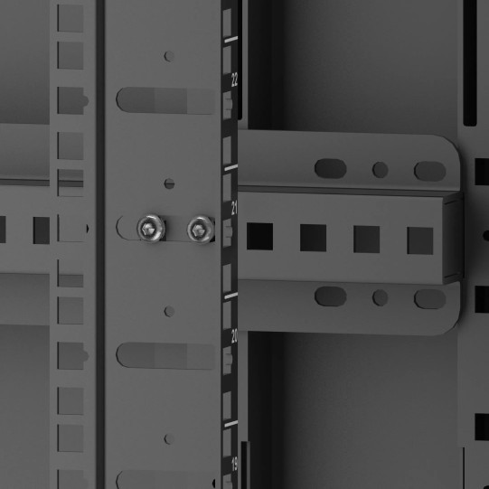 En kit - Baie serveur 42U 800x800x2060mm (LxPxH) 800kg, Porte avant double pleine / Porte arrière pleine