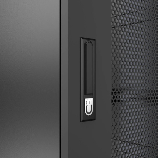 Baie serveur 42U 800x600x2060mm (LxPxH) 800kg, Porte avant double pleine / Porte arrière double pleine