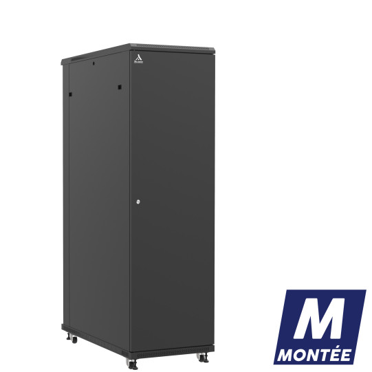 Baie serveur 42U 600x1200x2060mm (LxPxH) 800kg, Porte avant pleine / Sans porte arrière main product photo
