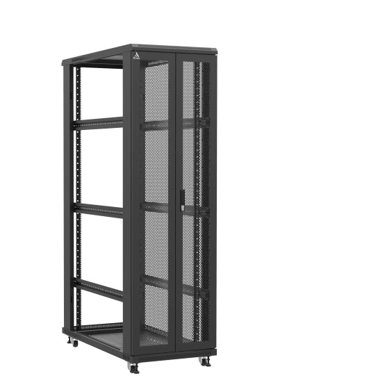 En kit - Baie serveur 42U 600x1200x2060mm (LxPxH) 800kg, Porte avant double nid d'abeille / Sans porte arrière, Sans panneaux latéraux main product photo