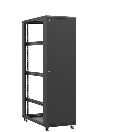 Baie serveur 42U 600x1200x2060mm (LxPxH) 800kg, Porte avant pleine / Sans porte arrière, Sans panneaux latéraux main product photo
