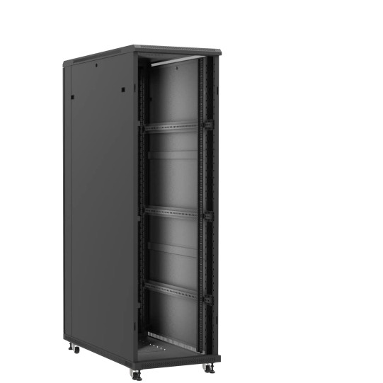 Baie serveur 42U 600x1200x2060mm (LxPxH) 800kg, Sans porte avant / Porte arrière nid d'abeille main product photo