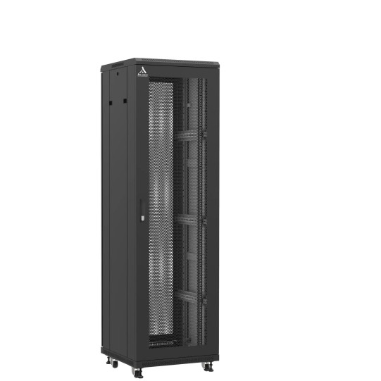 Baie serveur 42U 600x600x2060mm (LxPxH) 800kg, Porte avant nid d'abeille / Porte arrière double nid d'abeille main product photo