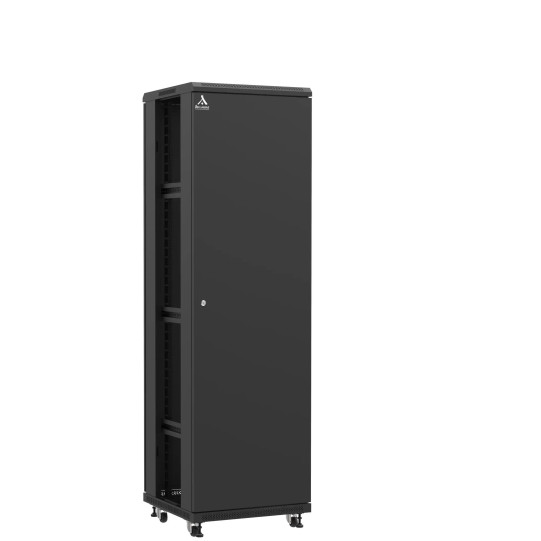 Baie serveur 42U 600x600x2060mm (LxPxH) 800kg, Porte avant pleine / Porte arrière double pleine, Sans panneaux latéraux main product photo
