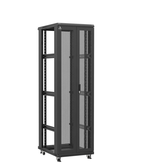 En kit - Baie serveur 42U 600x800x2060mm (LxPxH) 800kg, Porte avant double nid d'abeille / Sans porte arrière, Sans panneaux latéraux main product photo