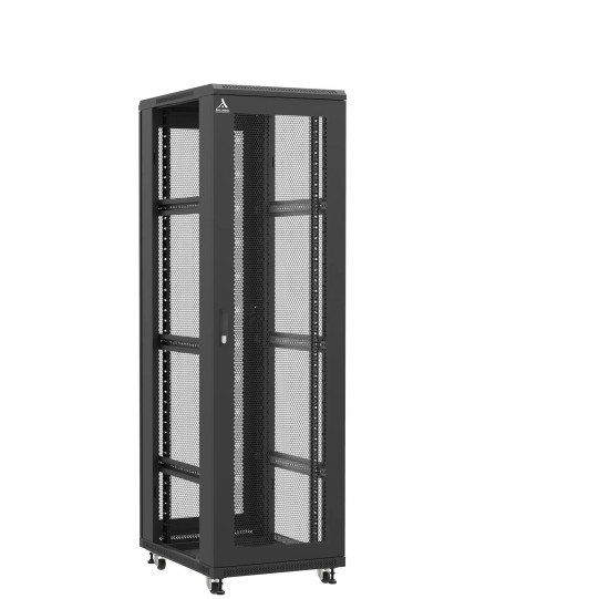 En kit - Baie serveur 42U 600x800x2060mm (LxPxH) 800kg, Porte avant et arrière nid d'abeille, Sans panneaux latéraux main product photo