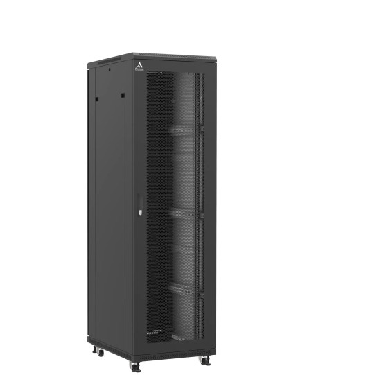 Baie serveur 42U 600x800x2060mm (LxPxH) 800kg, Porte avant nid d'abeille / Porte arrière double pleine main product photo