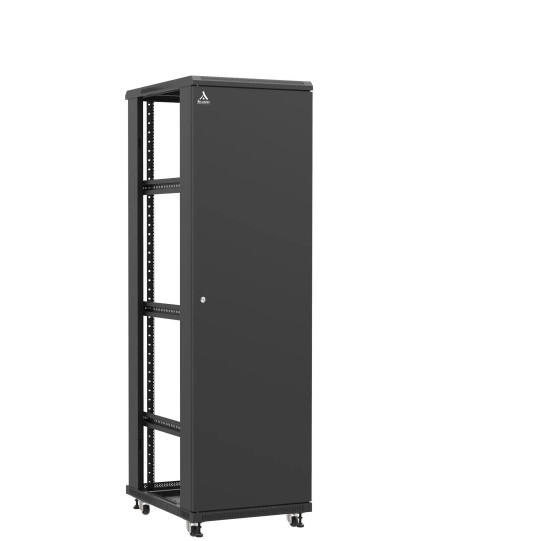 Baie serveur 42U 600x800x2060mm (LxPxH) 800kg, Porte avant pleine / Sans porte arrière, Sans panneaux latéraux main product photo