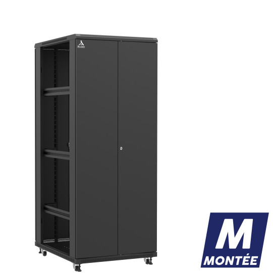 Baie serveur 42U 800x1000x2060mm (LxPxH) 800kg, Porte avant double pleine / Porte arrière double pleine, Sans panneaux latéraux main product photo
