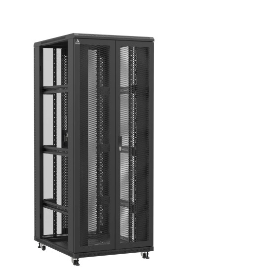 En kit - Baie serveur 42U 800x1000x2060mm (LxPxH) 800kg, Porte avant double nid d'abeille / Porte arrière en verre double, Sans panneaux latéraux main product photo