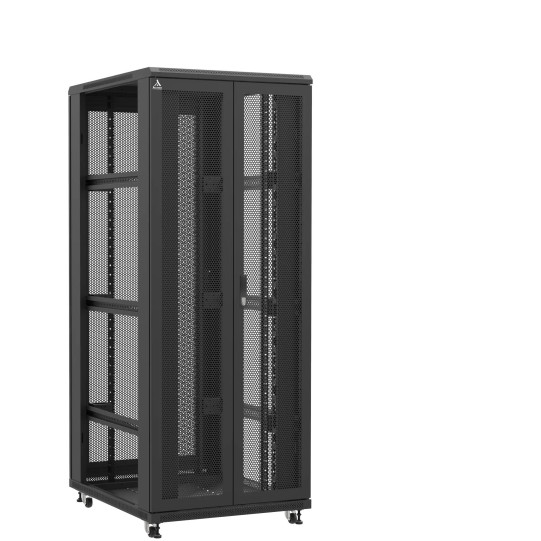 En kit - Baie serveur 42U 800x1000x2060mm (LxPxH) 800kg, Porte avant double nid d'abeille / Porte arrière nid d'abeille, Sans panneaux latéraux main product photo