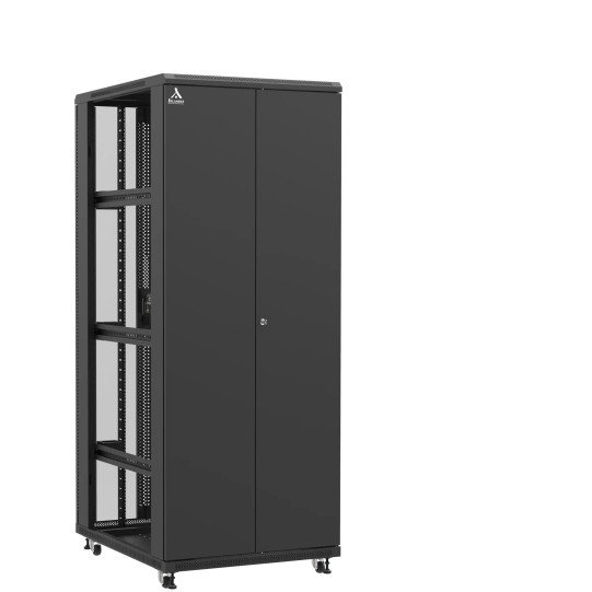En kit - Baie serveur 42U 800x1000x2060mm (LxPxH) 800kg, Porte avant double pleine / Porte arrière en verre double, Sans panneaux latéraux main product photo