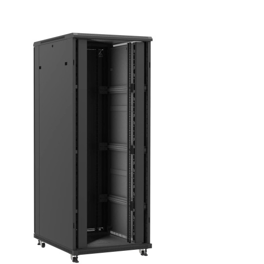 En kit - Baie serveur 42U 800x1000x2060mm (LxPxH) 800kg, Sans porte avant / Porte arrière double pleine main product photo