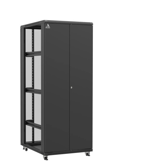 Baie serveur 42U 800x1000x2060mm (LxPxH) 800kg, Porte avant double pleine / Porte arrière en verre, Sans panneaux latéraux main product photo