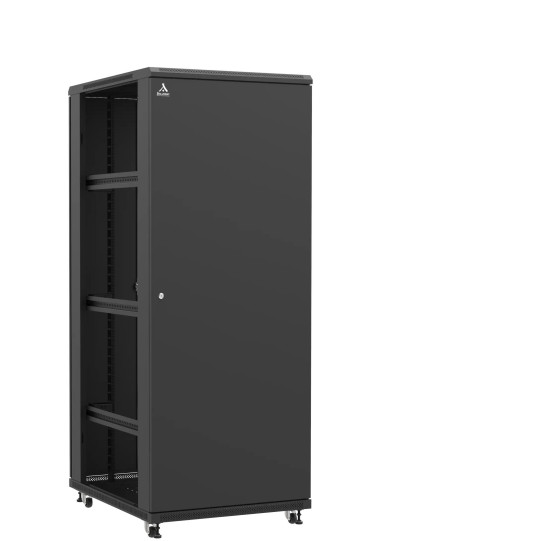 Baie serveur 42U 800x1000x2060mm (LxPxH) 800kg, Porte avant pleine / Porte arrière double pleine, Sans panneaux latéraux main product photo
