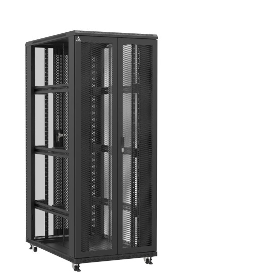 En kit - Baie serveur 42U 800x1200x2060mm (LxPxH) 800kg, Porte avant double nid d'abeille / Porte arrière en verre double, Sans panneaux latéraux main product photo
