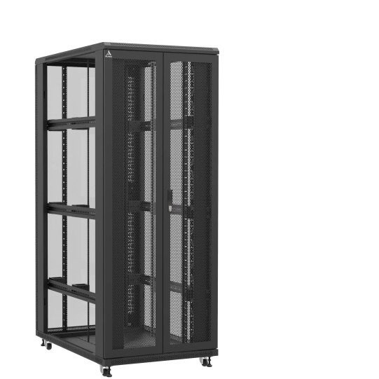 En kit - Baie serveur 42U 800x1200x2060mm (LxPxH) 800kg, Porte avant double nid d'abeille / Porte arrière en verre, Sans panneaux latéraux main product photo