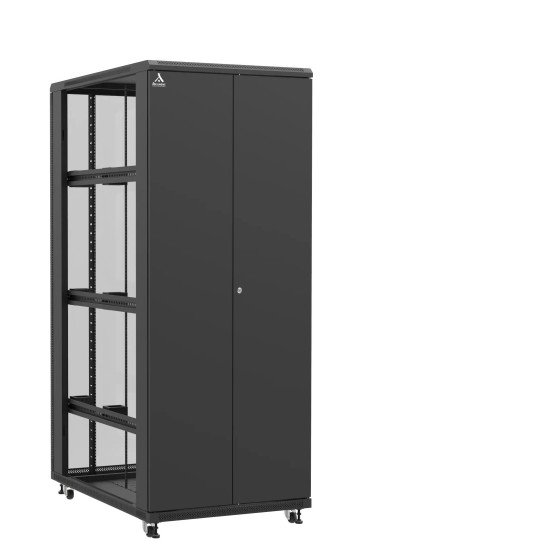 En kit - Baie serveur 42U 800x1200x2060mm (LxPxH) 800kg, Porte avant double pleine / Porte arrière en verre, Sans panneaux latéraux main product photo