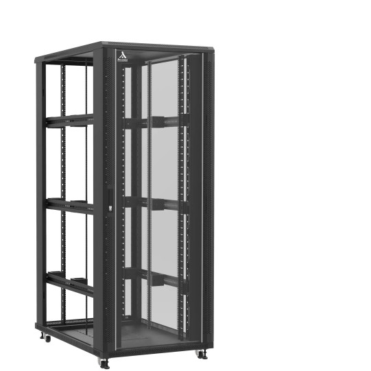 En kit - Baie serveur 42U 800x1200x2060mm (LxPxH) 800kg, Porte avant en verre / Sans porte arrière, Sans panneaux latéraux main product photo