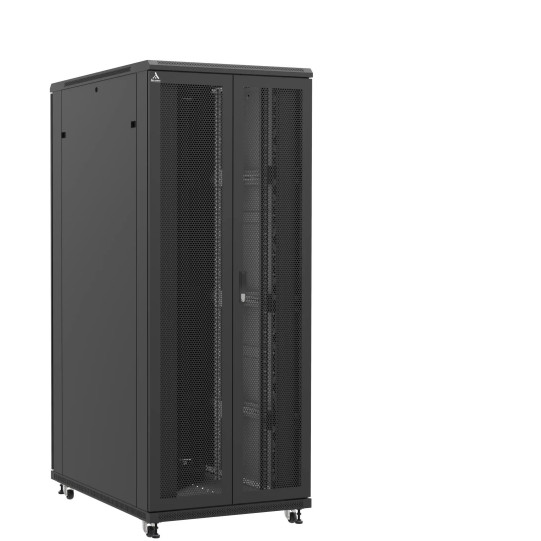 Baie serveur 42U 800x1200x2060mm (LxPxH) 800kg, Porte avant double nid d'abeille / Porte arrière double pleine main product photo