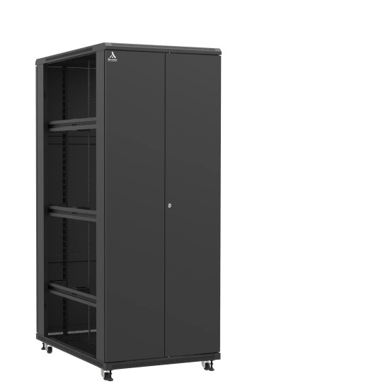 Baie serveur 42U 800x1200x2060mm (LxPxH) 800kg, Porte avant double pleine / Porte arrière pleine, Sans panneaux latéraux main product photo