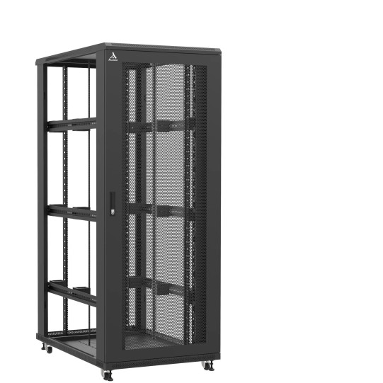 Baie serveur 42U 800x1200x2060mm (LxPxH) 800kg, Porte avant nid d'abeille / Sans porte arrière, Sans panneaux latéraux main product photo