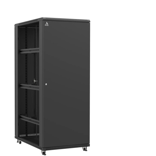 Baie serveur 42U 800x1200x2060mm (LxPxH) 800kg, Porte avant pleine / Porte arrière double pleine, Sans panneaux latéraux main product photo
