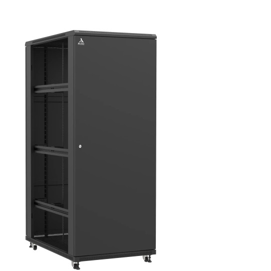 Baie serveur 42U 800x1200x2060mm (LxPxH) 800kg, Porte avant pleine / Porte arrière pleine, Sans panneaux latéraux main product photo