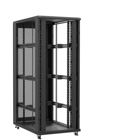 Baie serveur 42U 800x1200x2060mm (LxPxH) 800kg, Sans porte avant / Porte arrière nid d'abeille, Sans panneaux latéraux main product photo